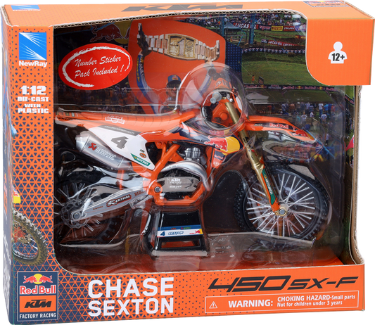 Chase Sexton #4 - KTM 450 SX-F 1:12 model la scară de New-Ray
