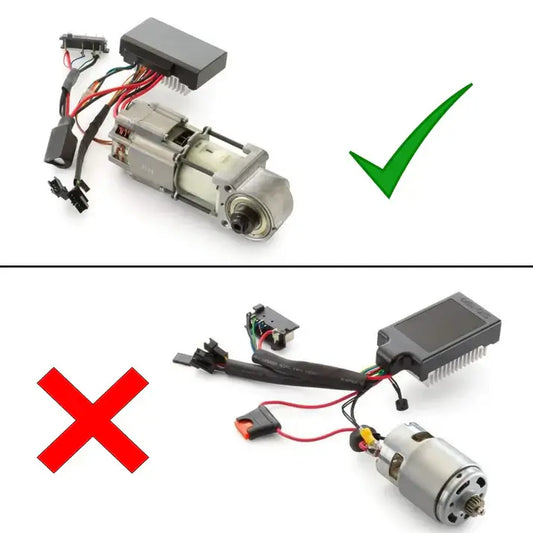 Comparison of compatible brushless motor setup versus non-compatible setup for 12/16EDRIVE motor/ESC.