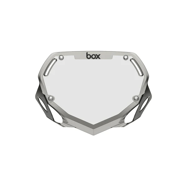 Chrome Box Number Plate with sleek design and ventilation features, crafted from durable plastic.