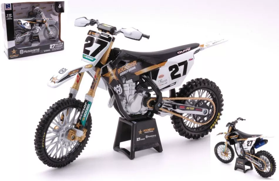 Malcolm Stewart #27 - Husqvarna FC450 1:12 mõõtkavas New-Ray mudeli järgi